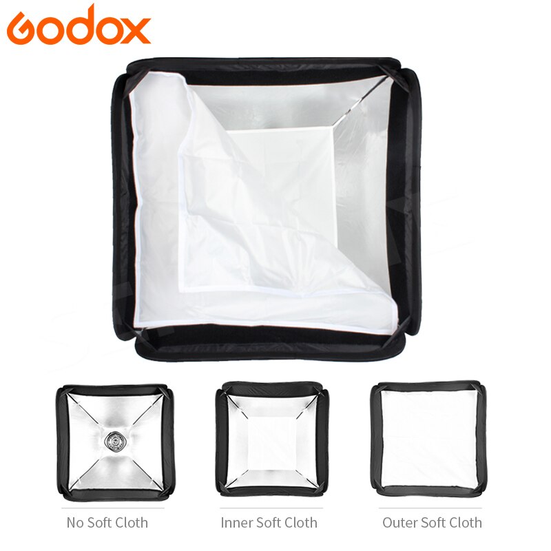 Godox Softbox Bowens Mount 40cm 50cm 60cm 80cm Studio Light Box for Flash LED Lamp Pphotography Accessories